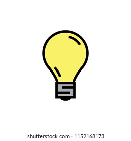 idea icon, light symbol vector