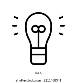 idea icon. Line Art Style Design Isolated On White Background