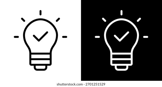 Idea Icono De Línea Ilustración vectorial De Estilo En Blanco Y Negro
