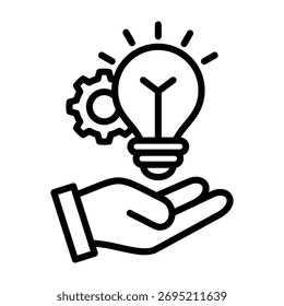 Idea Icon Line Design Vector Illustration