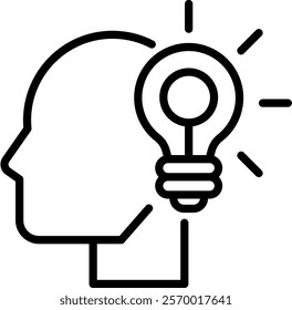 Idea Icon Line Vector Illustration