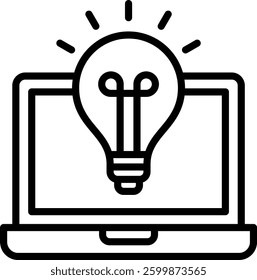 Idea Icon Line Vector Illustration