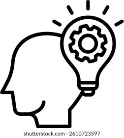 Idea Icon Line Vector Illustration