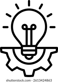 Idea Icon Line Vector Illustration