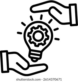 Idea Icon Line Vector Illustration