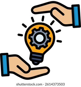 Idea Icon Lineal Color Vector Illustration