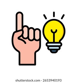 Idea Icon Ilustración vectorial de color lineal