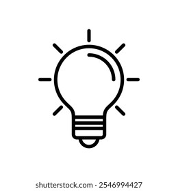 Idea icon linear logo isolated