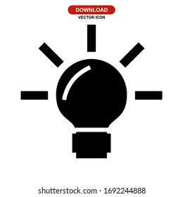 Icono de idea o logotipo símbolo de signo aislado ilustración vectorial - iconos vectoriales de estilo negro de alta calidad
