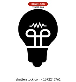 Icono de idea o logotipo símbolo de signo aislado ilustración vectorial - iconos vectoriales de estilo negro de alta calidad
