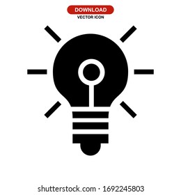 Icono de idea o logotipo símbolo de signo aislado ilustración vectorial - iconos vectoriales de estilo negro de alta calidad
