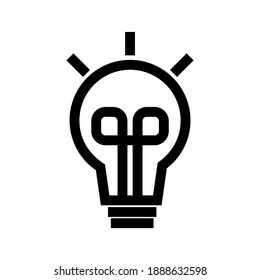 Ideensymbol oder Logo einzeln auf Zeichen, Vektorgrafik - hochwertige Vektorsymbole mit schwarzem Stil
