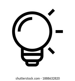 Ideensymbol oder Logo einzeln auf Zeichen, Vektorgrafik - hochwertige Vektorsymbole mit schwarzem Stil
