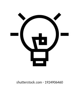 Ideensymbol oder Logo einzeln auf Zeichen, Vektorgrafik - hochwertige Vektorsymbole mit schwarzem Stil
