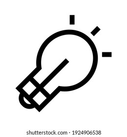 Ideensymbol oder Logo einzeln auf Zeichen, Vektorgrafik - hochwertige Vektorsymbole mit schwarzem Stil
