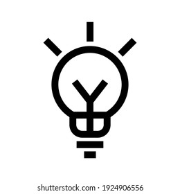 Ideensymbol oder Logo einzeln auf Zeichen, Vektorgrafik - hochwertige Vektorsymbole mit schwarzem Stil
