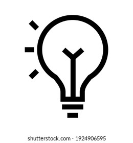 Ideensymbol oder Logo einzeln auf Zeichen, Vektorgrafik - hochwertige Vektorsymbole mit schwarzem Stil
