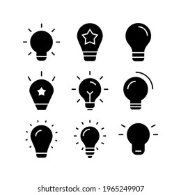 icono de idea o logotipo símbolo de signo aislado ilustración vectorial - Colección de iconos vectoriales de estilo negro de alta calidad
