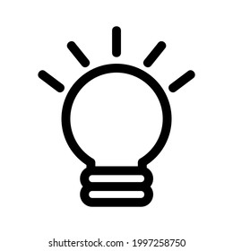 Ideensymbol oder Logo einzeln auf Zeichen, Vektorgrafik - hochwertige Vektorsymbole mit schwarzem Stil
