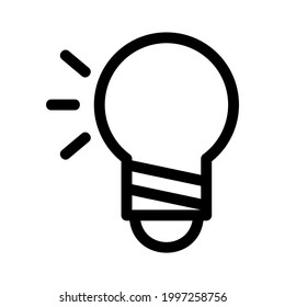 Ideensymbol oder Logo einzeln auf Zeichen, Vektorgrafik - hochwertige Vektorsymbole mit schwarzem Stil
