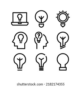 icono de idea o logotipo símbolo de signo aislado ilustración vectorial - Colección de iconos vectoriales de estilo negro de alta calidad
