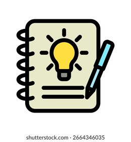 Ícone de Ideia Ícone de Ilustração Mini. Use Para Conceitos Modernos, Impressão, Ui, Kit Ux, Desenvolvimento De Web E Aplicativos. Vetor Relacionado A Escritório, Educação, Exame E Muito Mais