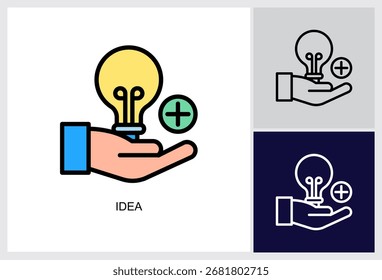 Icono de idea Multi Style Ilustración vectorial