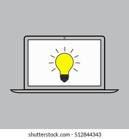 Idea icon on computer