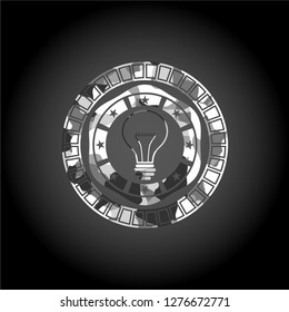 idea icon on grey camo pattern