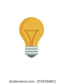 Idea Icon on white Background stock illustration. Light bulb with rays shine, idea concept stock illustration