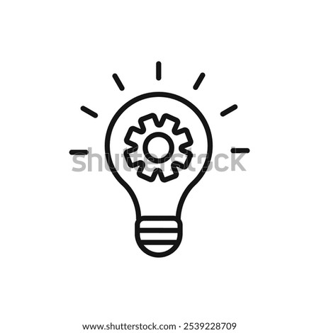 Idea icon outline collection or set in black and white