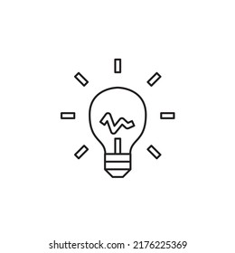 idea icon outline style design. idea icon vector illustration. isolated on white background.