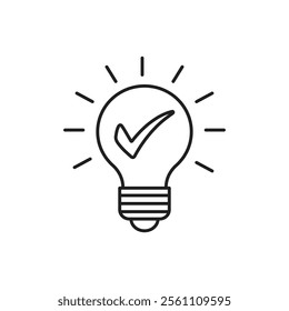 Idea icon Outline vector line symbol