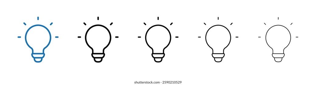 Idea icon Outline vector logo for web ui