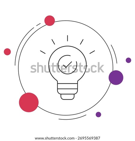 Idea Icon, Power of Ideas, Turning Concepts into Reality, Inspiring Innovation and Creativity, Building the Future with Great Ideas, vector