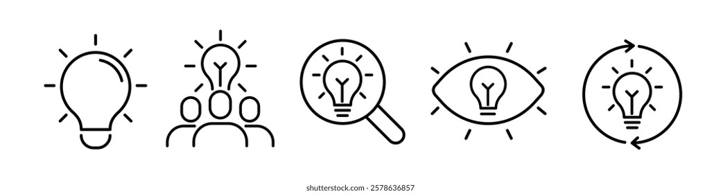 idea icon. idea icon set