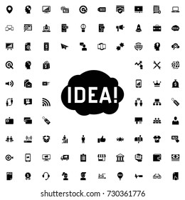 Idea icon . set of filled marketing icons.