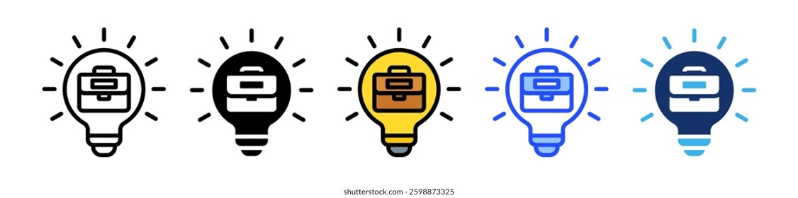 Idea Icon Set With Multiple Style Collection