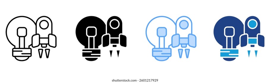 Idea Icon Set Multiple Style Collection