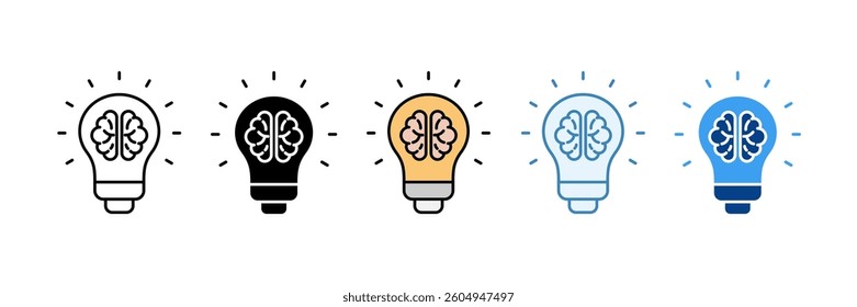 Idea Icon Set Multiple Style Collection