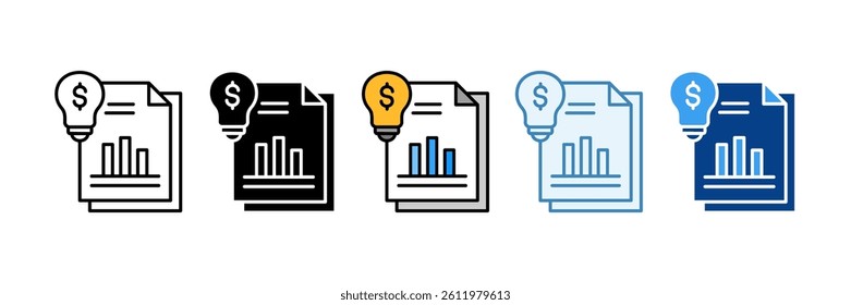 Idea Icon Set Multiple Style Collection