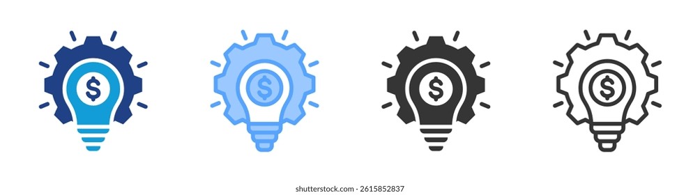 Idea icon set multiple style collection
