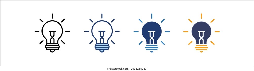 Idea Icon Set Multiple Style Collection