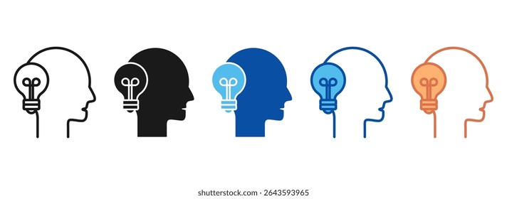 Idea Icon Set Multiple Style Collection