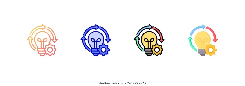 Idea Icon set multiple style collection