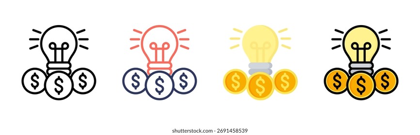 Conjunto de iconos de idea colección de estilo múltiple