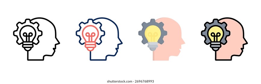 Idea icon set multiple style collection