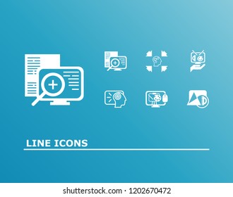 Idea icon set and perception with review, geometry and digital art. Artwork related idea icon vector for web UI logo design.