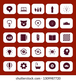 idea icon set with recycle hours, open book and drawing painting tools vector illustration