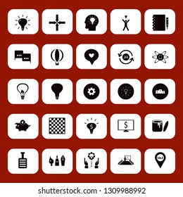 idea icon set with sale location, recycle hours and bulb vector illustration